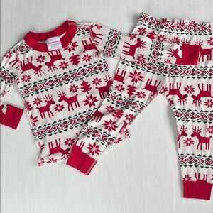 Hanna Andersson Deer Long John Pajama Set size 3 90 organic cotton